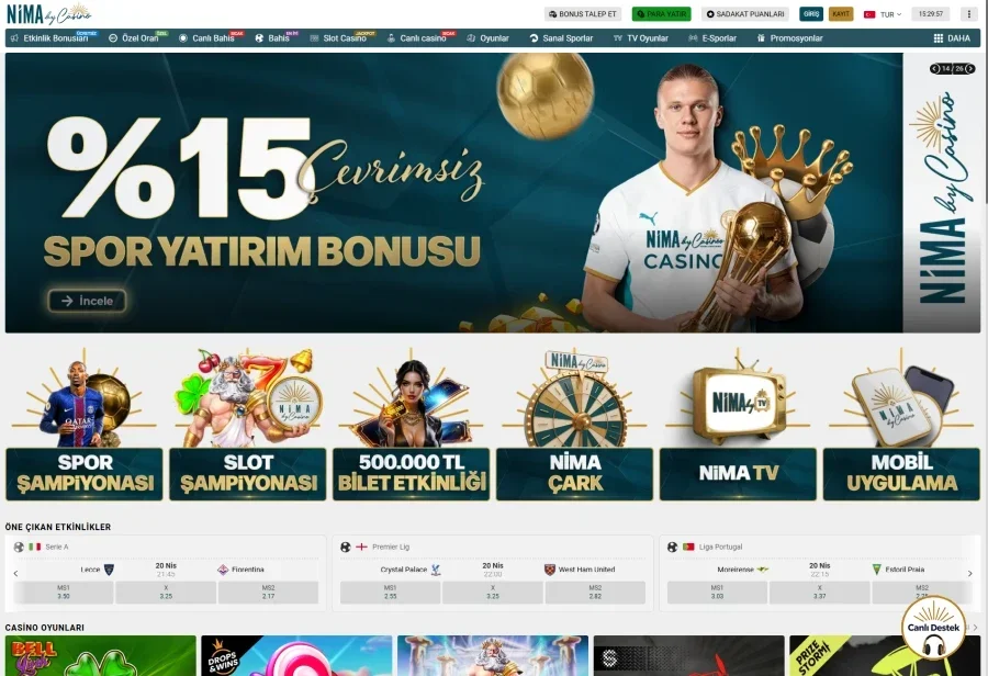 Nimabet ekran görüntüsü
